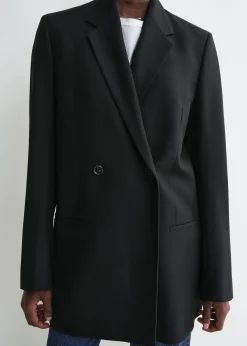 Double-breasted blazer black
