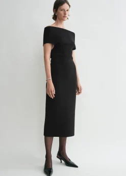 Double-knit dress black