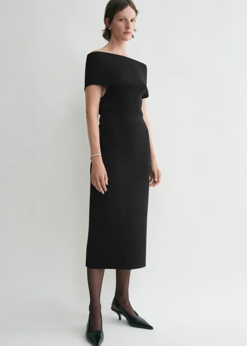 Double-knit dress black