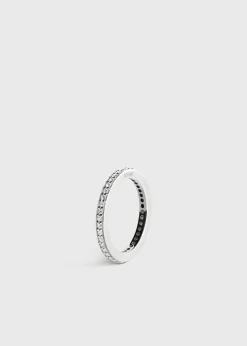 Eternity diamond midi ring 18kt white gold