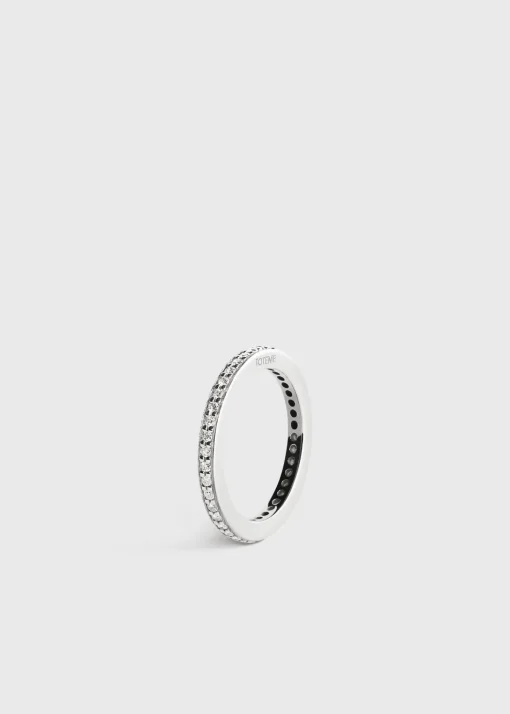 Eternity diamond midi ring 18kt white gold