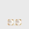 Faux pearl studs white