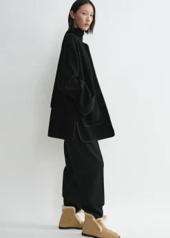 Felted wool jacket black