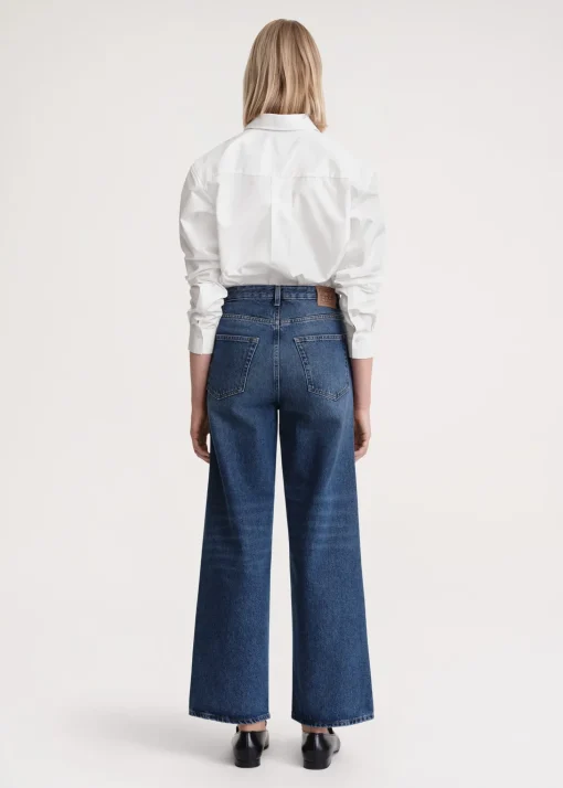 Flare fit denim washed blue