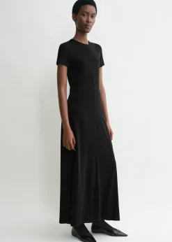 Fluid jersey dress black