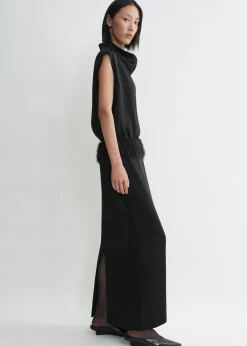 Fringe skirt black