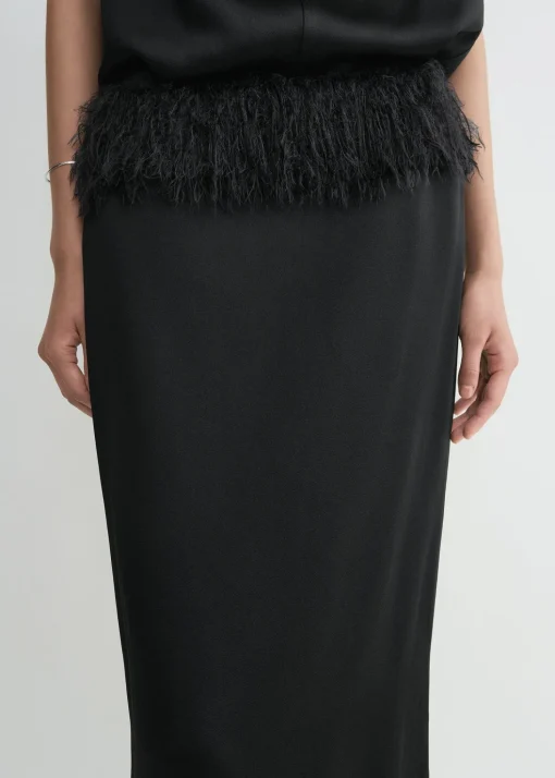 Fringe skirt black