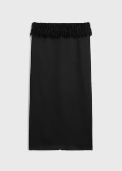 Fringe skirt black