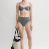 Half-cup bikini top grey melange