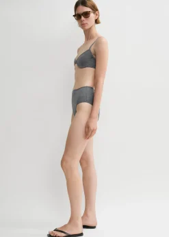Half-cup bikini top grey melange