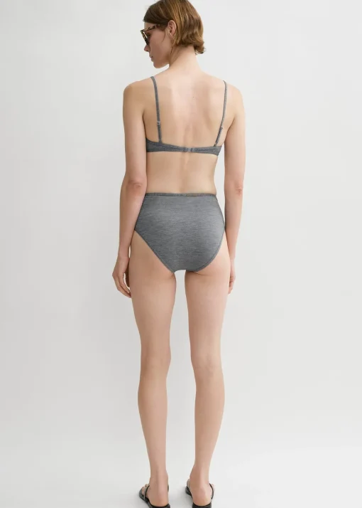 Half-cup bikini top grey melange