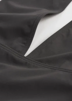 Halterneck swimsuit anthracite