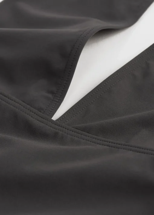 Halterneck swimsuit anthracite