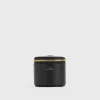 Leather jewelry box black