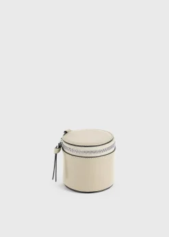 Leather jewelry box fawn