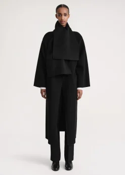 Long doublé scarf black