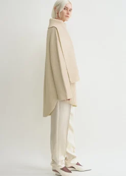 Long scarf knit off-white