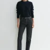 Low taper denim slate