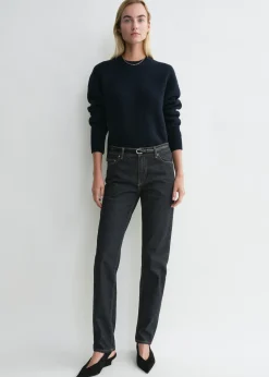 Low taper denim slate