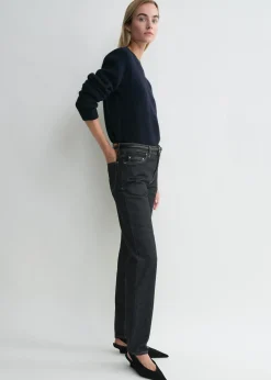 Low taper denim slate