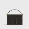 Mini T-Flap leather bag bark