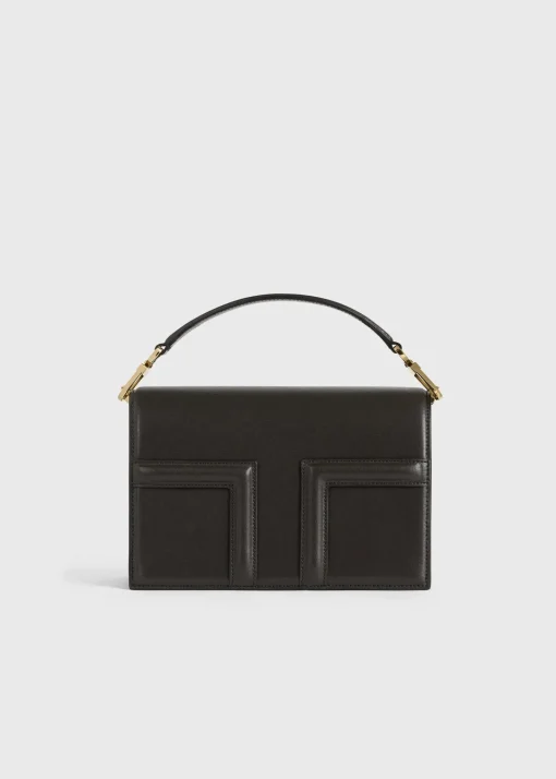 Mini T-Flap leather bag bark