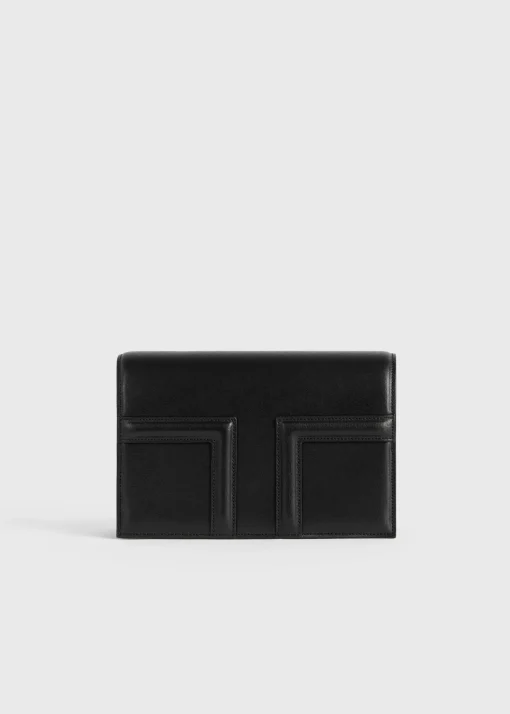 Mini T-Flap leather bag black