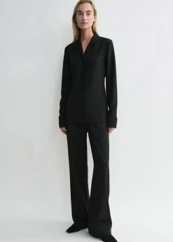 Monogram cady shirt black