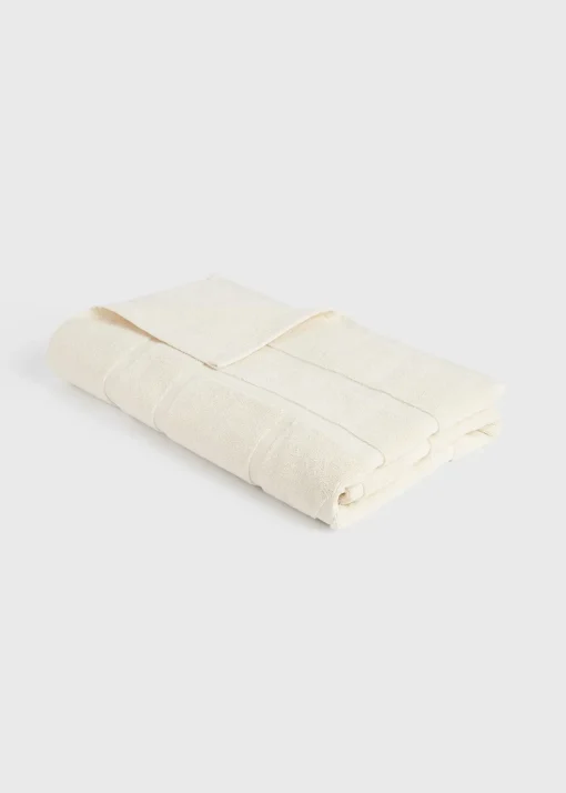 Monogram jacquard towel off white