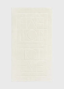 Monogram jacquard towel off white