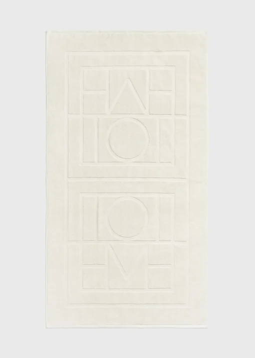 Monogram jacquard towel off white