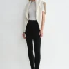 Monogram knit leggings black