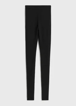Monogram knit leggings black
