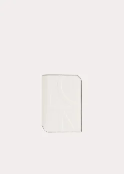Monogram leather passport holder milk