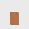 Monogram leather passport holder tan grain