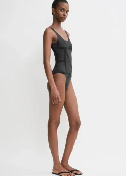 Monogram swimsuit black/black