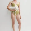 Monogram swimsuit melon/ecru