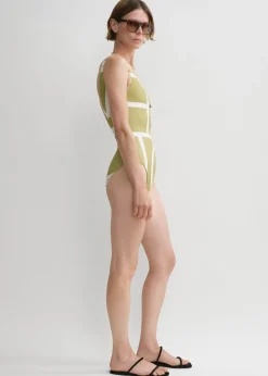 Monogram swimsuit melon/ecru