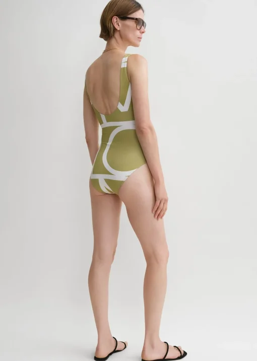 Monogram swimsuit melon/ecru