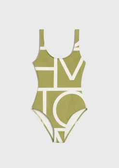 Monogram swimsuit melon/ecru
