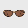Oval sunglasses tortoise
