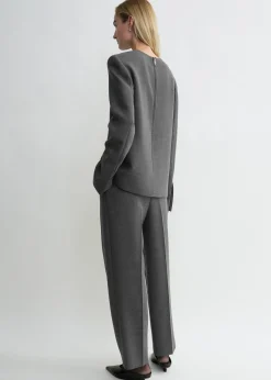 Pocket top grey melange
