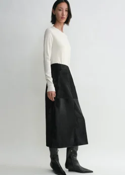 Pony hair skirt black