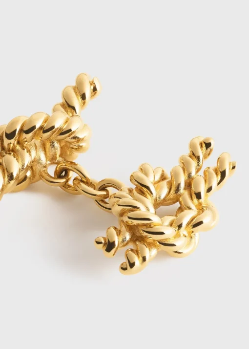 Rope knot cufflinks gold