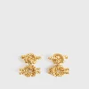 Rope knot earrings gold