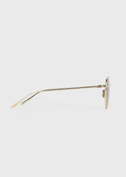Round sunglasses gold