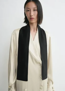 Satin tuxedo scarf black