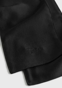Satin tuxedo scarf black