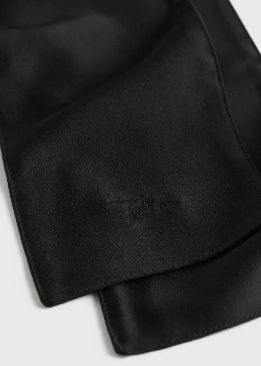 Satin tuxedo scarf black