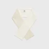 Satin tuxedo scarf macadamia